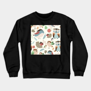 Woodland Birds Crewneck Sweatshirt